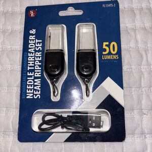 Needle Threader & Seam Ripper Set - Illuminated & Rechargeable NEW